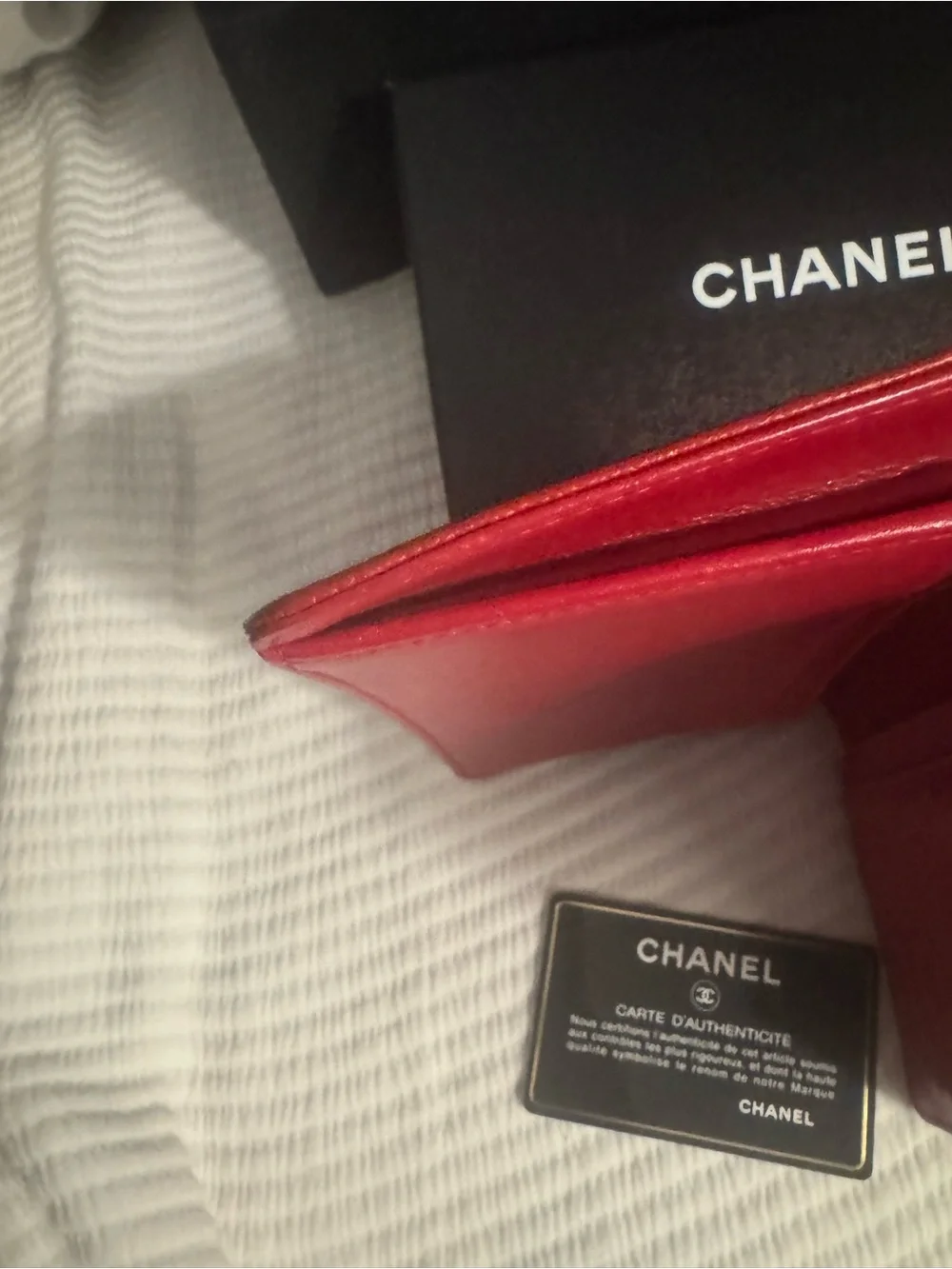 CHANEL leather card
